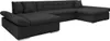 A dark grey U-shaped sectional sofa is shown from a side-angle against a white background. Náhled obrázku produktu