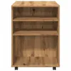 vidaXL Armadio a rotelle rovere Artisan 60x53x72 cm Anteprima dell’immagine prodotto 6