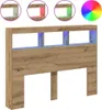 vidaXL Tête de lit LED avec étagères Chêne Artisan Voir les images du produit 1