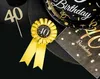 Kotylion, 40 jaar, goud-zwart, Beauty&Charm, 8 cm Productafbeelding-voorbeeld 2