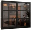 Kleiderschrank KATIE 3 - 200 cm, schwarz / schwarz Produktbild-Vorschau 2
