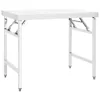 vidaXL Table de travail de cuisine pliante 100x60x80 cm Voir les images du produit 7