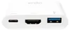 LogiLink 0.14m, 2xUSB-C/HDMI+USB A, Weiß, 1920 x 1080 Produktbild-Vorschau 3