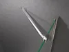 A close-up view of a shower enclosure support arm and glass panel against a textured gray wall. Produktbild-Vorschau