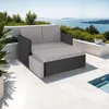 tectake® Rattan Lounge Korfu 2-osobowy odporny Podgląd zdjęcia produktu 8