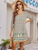 ASKSA Femme Robe tunique bohème Robe de plage Robe d'été Voir les images du produit 3