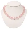 Kette Collier aus Rosenquarz Kugelkette Edelsteine zart Produktbild-Vorschau 3