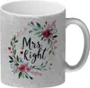 Mrs Right Glitzer-Kaffeebecher Produktbild-Vorschau 1