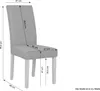 A diagram showing the dimensions of a chair. Produktbild-Vorschau