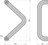 BASI - Stossgriff - SG 7000 - Winkel -Edelstahl - 7000-0001 Produktbild-Vorschau 2