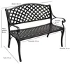 DEGAMO Gartenbank Parkbank Bank OXFORD 2-sitzer, Aluguss Produktbild-Vorschau 7