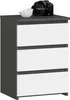 A modern nightstand with three drawers. Produktbild-Vorschau