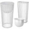 Portavaso con vaso 54 cm Portafiori Portafiori bianco Anteprima dell’immagine prodotto 1