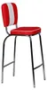 Barstuhl Barhocker American Diner 50er Jahre Retro Rot Weiß Voir les images du produit