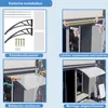 XMTECH Vordach Haustürvordach 150x100cm Pultbogenvordach Produktbild-Vorschau 6