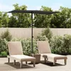 vidaXL Sonnenschirm mit Aluminium-Mast 180x110 cm Schwarz Produktbild-Vorschau 2