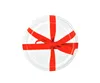 A top-down view of a white jar with a red ribbon tied around it. Anteprima dell’immagine prodotto
