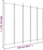 A diagram of a room divider with dimensions. Náhled obrázku produktu