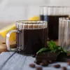 Tasses à rainures Wilmax 150 ml en verre thermo, lot de 6 Voir les images du produit 9