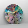 Wanduhr - Rund - Glasuhr - Abstraktion modern - 30x30cm - Produktbild-Vorschau 4