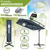 tillvex® Aluminium Parasol rechthoekig Ø 330 cm + afdekking Productafbeelding-voorbeeld 2