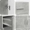 vidaXL Armadio in legno grigio cemento 88,5 x 30,5 x 73 cm Anteprima dell’immagine prodotto 8