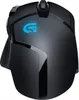 A black Logitech G gaming mouse is shown from a top-down perspective against a white background. Produktbild-Vorschau