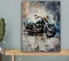 MuchoWow® - Leinwandbilder - Motorrad - Fahrrad - Blau - Produktbild-Vorschau 4