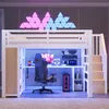 Merax Gaming Hochbett 160x200 cm, Metall Etagenbett Mit Produktbild-Vorschau 2