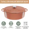 Tefal Lov Gusseisen Ovaler Bräter 34 cm terracotta orange Produktbild-Vorschau 4