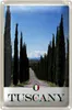 Blechschild Reise 18x12cm Toskana Italien Allee Weg Schild Produktbild-Vorschau 1