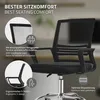 Ergonomická kancelářská židle ML-Design, černá, výškově Náhled obrázku produktu 5