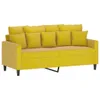 The Living Store 2-tlg. Sofagarnitur mit Kissen Gelb Samt Produktbild-Vorschau 5