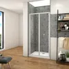 80x185cm Falttür Nischentür Duschtür Duschwand Duschkabine Produktbild-Vorschau 1