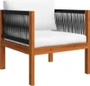 Möbel 8-tlg. Garten-Lounge-Set mit Kissen Cremeweiß Produktbild-Vorschau 11