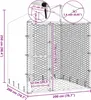 vidaXL Outdoor-Hundezwinger mit Dach Silber 2x2x2,5 m Produktbild-Vorschau 2