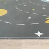 Teppich Kinderzimmer Kinderteppich Rutschfest Rakete Planet Produktbild-Vorschau 2