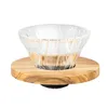 Skleněný odkapávač na kávu Hario V60 01 Olive Wood Dripper Náhled obrázku produktu 1