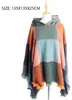 Damen-Kapuzencape mit Karomuster, Schal, Decke, Poncho, Produktbild-Vorschau 2