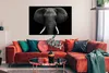 MuchoWow® Poster Elefant - Wildtiere - Schwarz - Weiß - Produktbild-Vorschau 2