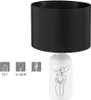 Eglo 43824 VINOZA E27 Stolní lampa Ø300mm Bílá Černá Náhled obrázku produktu 6
