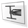 A black TV wall mount is attached to a white flat-screen television, shown against a white background. Podgląd zdjęcia produktu