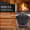BLACK OAK Asche-Kübel Katla 15 L schwarz – Aschebehälter Produktbild-Vorschau 2