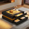 STILVORA Couchtisch mit Glasplatte und LED-Beleuchtung, Produktbild-Vorschau 2