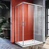 Douche d'angle lxp : 76x100 cm Accès d'angle Double portes Voir les images du produit 1