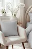 Satin Kissenbezug 100% Baumwolle 40X40 Hellgrau Produktbild-Vorschau 2