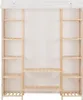 vidaXL Armadio bianco 135 x 40 x 170 cm tessuto Anteprima dell’immagine prodotto 1