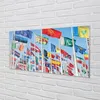 Glasbilder 120x60 Wandkunst Viele Flaggen Produktbild-Vorschau 2