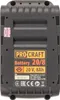 The back of a black power tool battery pack with labels and markings. Anteprima dell’immagine prodotto
