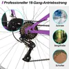 Hiland 26 Zoll Damen Mountainbike, 18-Gang Schaltung, Produktbild-Vorschau 5